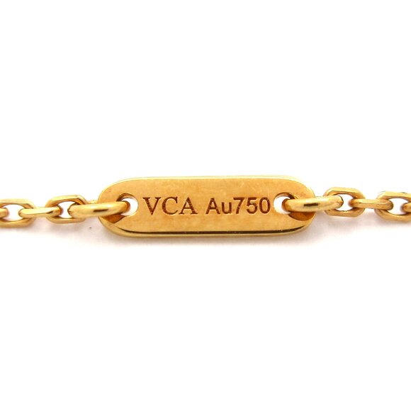Sweet Alhambra pendant 18K yellow gold, Mother-of-pearl  Van Cleef & Arpels Sweet Alhambra Necklace 18K Yellow Gold Cream Mother of Pearl